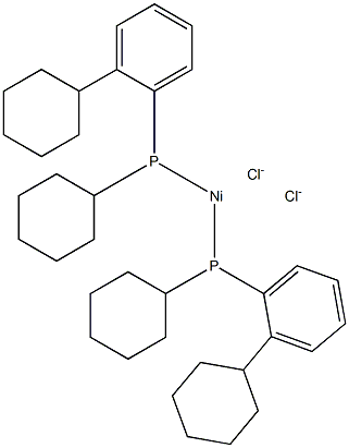 trans-Bis(dicyclohexylphenylphosphino)nickel(II) chloride Struktur