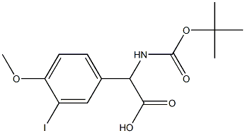 Benzeneacetic acid,a-[[(1,1-diMethylethoxy)carbonyl]aMino]-3-iodo-4-Methoxy Struktur