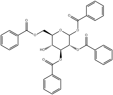 D-Glucopyranose 1,2,3,6-Tetrabenzoate Struktur