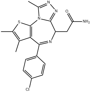 (S)-2-[4-(4-Chloro-phenyl)-2,3,9-triMethyl-6H-1-thia-5,7,8,9a-tetraaza-cyclopenta[e]azulen-6-yl]-acetaMide Struktur