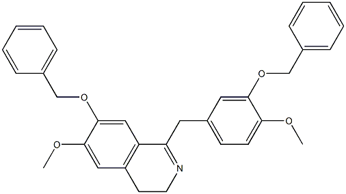 7-(Benzyloxy)-1-[3-(benzyloxy)-4-Methoxybenzyl]-3,4-dihydro-6-Methoxyisoquinoline Struktur