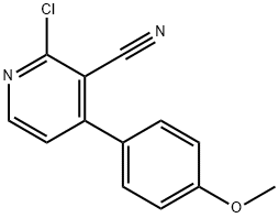 2-Chloro-4-(4-Methoxyphenyl)nicotinonitrile Struktur