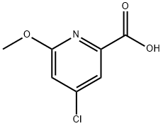 4-Chloro-6-Methoxy-pyridine-2-carboxylic acid Struktur