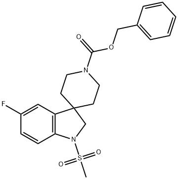 Benzyl 5-fluoro-1-(Methylsulfonyl)spiro[indoline-3,4'-piperidine]-1'-carboxylate Struktur