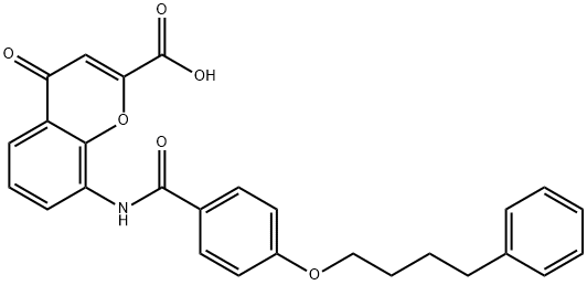 4-Oxo-8-[4-(4-phenylbutoxy)benzoylaMino]-4H-1-benzopyran-2-carboxylic Acid Struktur