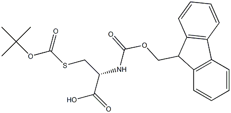 (R)-2-((((9H-Fluoren-9-yl)Methoxy)carbonyl)aMino)-3-((tert-butoxycarbonyl)thio)propanoic acid Struktur