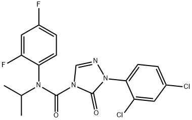 4H-1,2,4-Triazole-4-carboxaMide, 1-(2,4-dichlorophenyl) -N-(2,4-difluorophenyl)-1,5-dihydro-N-(1-Methylethyl)- 5-oxo- Struktur