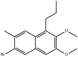 6-BroMo-2,3-diMethoxy-7-Methyl-1-propylnaphthalene Struktur