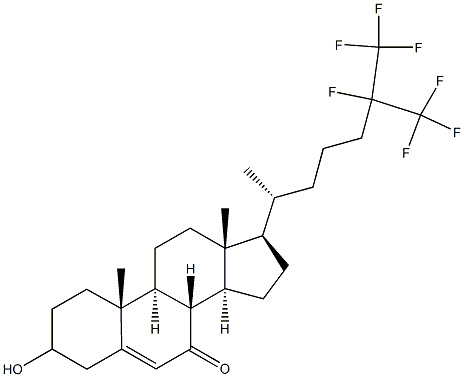 25,26,26,26,27,27,27-HEPTAFLUORO-7-KETOCHOLESTEROL;F7-7-KETOCHOLESTEROL, 215094-37-4, 結(jié)構(gòu)式