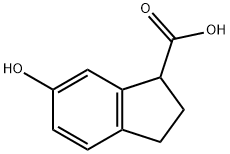 6-Hydroxy-2,3-dihydro-1H-indene-1-carboxylic acid Struktur