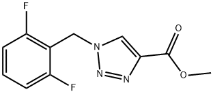 Rufinamide Related Compound B (25 mg) (Methyl 1-(2,6-difluorobenzyl)-1H-1,2,3-triazole-4-carboxylate) Struktur