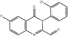 3-(2-chlorophenyl)-6-fluoro-4-oxo-3,4-dihydroquinazol ine-2-carb Struktur