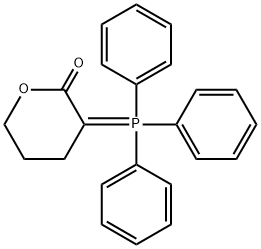 3-(Triphenylphosphoranylidene)tetrahydropyran-2-one, 97% Struktur