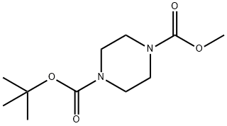 1-tert-Butyl 4-Methyl piperazine-1,4-dicarboxylate Struktur