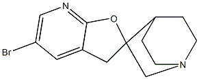 5-BroMo-3H-1'-AZASPIRO[FURO[2,3-B]PYRIDINE-2,3'-BICYCLO[2.2.2]OCTANE] Struktur