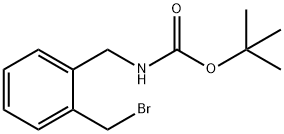 tert-Butyl 2-(broMoMethyl)benzylcarbaMate Struktur