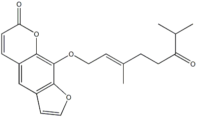 9-[[(2E)-3,7-Dimethyl-6-oxo-2-octen-1-yl]oxy]-7H-furo[3,2-g][1]benzopyran-7-one Struktur