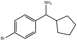 4-BroMo-a-cyclopentyl-benzeneMethanaMine Struktur