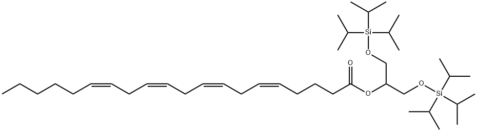 (5Z,8Z,11Z,14Z)-2-[[Tris(1-Methylethyl)silyl]oxy]-5,8,11,14-eicosatetraenoic Acid 1-[[[Tris(1-Methylethyl)silyl]oxy]Methyl]ethyl Ester Struktur