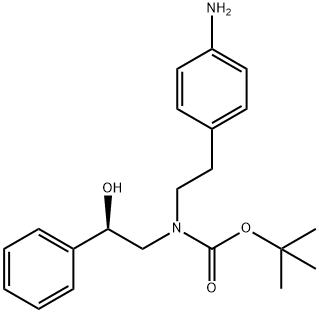 (N-tert-Butoxycarbonyl-N-[(1'R)-hydroxy-1-phenyl)ethyl])-4-aMinophenylethylaMine Struktur