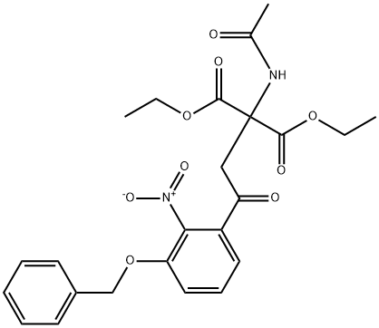 2-(AcetylaMino)-2-[2-[2-nitro-3-(phenylMethoxy)phenyl]-2-oxoethyl]propanedioic Acid 1,3-Diethyl Ester Struktur