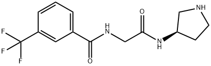 (R)-N-(2-oxo-2-(pyrrolidin-3-ylaMino)-ethyl)-3-(trifluoroMethyl)benzaMide Struktur