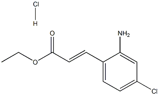 (E)-ETHYL 3-(2-AMINO-4-CHLOROPHENYL)ACRYLATE HYDROCHLORIDE Struktur