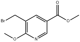 Methyl 5-(broMoMethyl)-6-Methoxynicotinate Struktur