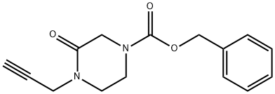 Benzyl 3-oxo-4-(prop-2-ynyl)-piperazine-1-carboxylate Struktur