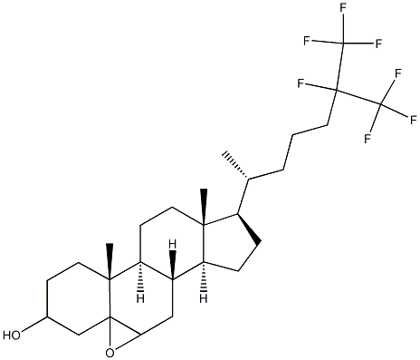 25,26,26,26,27,27,27-heptafluoro-5,6-epoxycholestanol Struktur