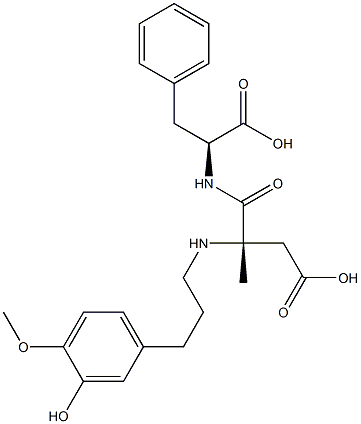 L-Phenylalanine, N-[3-(3-hydroxy-4-Methoxyphenyl)propyl]-L-a-aspartyl-, 2-Methyl ester Struktur