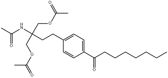 N-[1,1-Bis[(acetyloxy)methyl]-3-[4-(1-oxooctyl)phenyl]propyl]acetamide Struktur