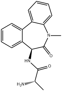 PropanaMide, 2-aMino-N-[(7S)-6,7-dihydro-5-Methyl-6-oxo-5H-dibenz[b,d]azepin-7-yl]-,(2S)- Struktur