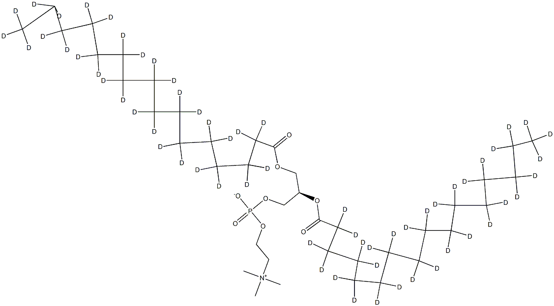 1,2-dipalMitoyl-d62-sn-glycero-3-phosphocholine Struktur