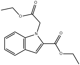 ethyl 1-ethoxycarbonylMethylindole-2-carboxylate Struktur