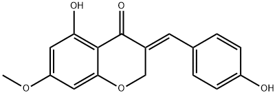 5-Hydroxy-3-(4-hydroxybenzylidene)-7-methoxy-4-chromane Struktur