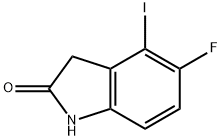 1,3-dihydro-5-fluoro-4-iodo-2H-indol-2-one Struktur