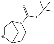 2,6-Diazabicyclo[3.2.1]octane-2-carboxylic acid 1,1-dimethylethyl ester Struktur