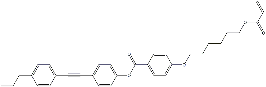 4-[[6-[(1-Oxo-2-propenyl)oxy]hexyl]oxy]benzoic acid 4-[(4-propylphenyl)ethynyl]phenyl ester Struktur