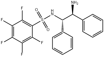 N-[(1S,2S)-2-aMino-1,2-diphenylethyl]-2,3,4,5,6-pentafluoro-BenzenesulfonaMide Struktur