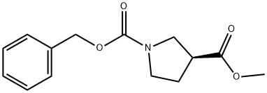 (S)-1-Benzyl 3-Methyl pyrrolidine-1,3-dicarboxylate Struktur