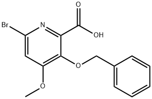 3-(Benzyloxy)-6-broMo-4-Methoxypicolinic acid Struktur