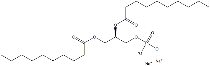 1,2-didecanoyl-sn-glycero-3-phosphate (sodiuM salt) Struktur