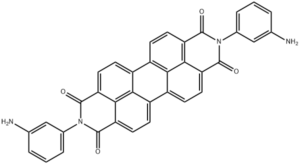 2,9-bis(3-aminophenyl)anthra[2,1,9-def:6,5,10-d'e'f']diisoquinoline-1,3,8,10(2H,9H)-tetrone Struktur