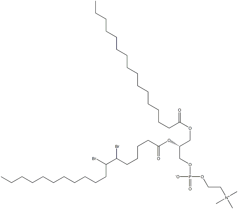 1-palMitoyl-2-(6,7-dibroMo)stearoyl-sn-glycero-3-phosphocholine Struktur