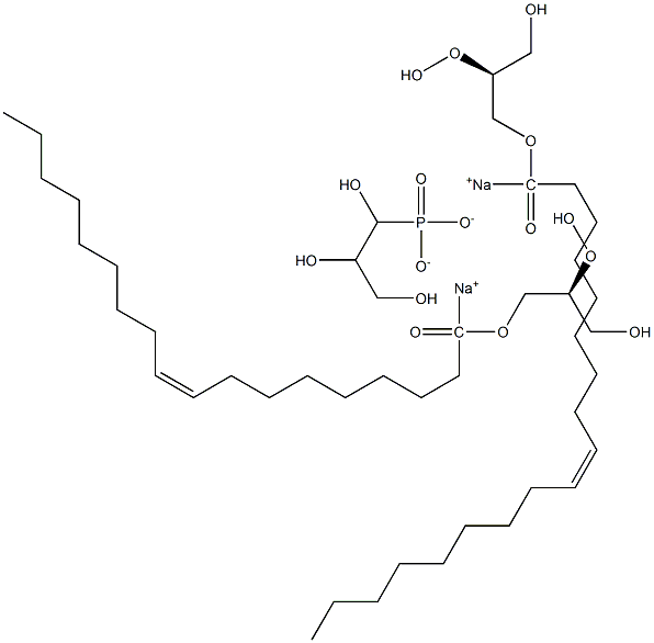 1-OLEOYL-2-HYDROXY-SN-GLYCERO-3-PHOSPHO-(1'-RAC-GLYCEROL) (SODIUM SALT);18:1 LYSO PG 結(jié)構(gòu)式