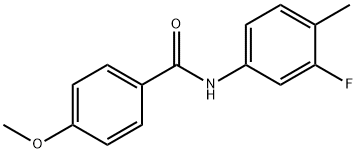 N-(3-fluoro-4-methylphenyl)-4-methoxybenzamide Struktur