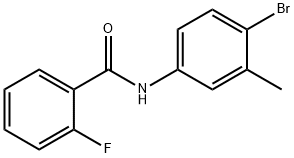 N-(4-bromo-3-methylphenyl)-2-fluorobenzamide Struktur