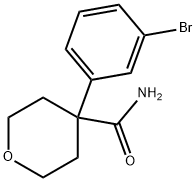 4-(3-broMophenyl)tetrahydro-2h-pyran-4-carboxaMide Struktur