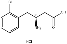 (S)-3-AMino-4-(2-chlorophenyl)-butyric acid-HCl Struktur